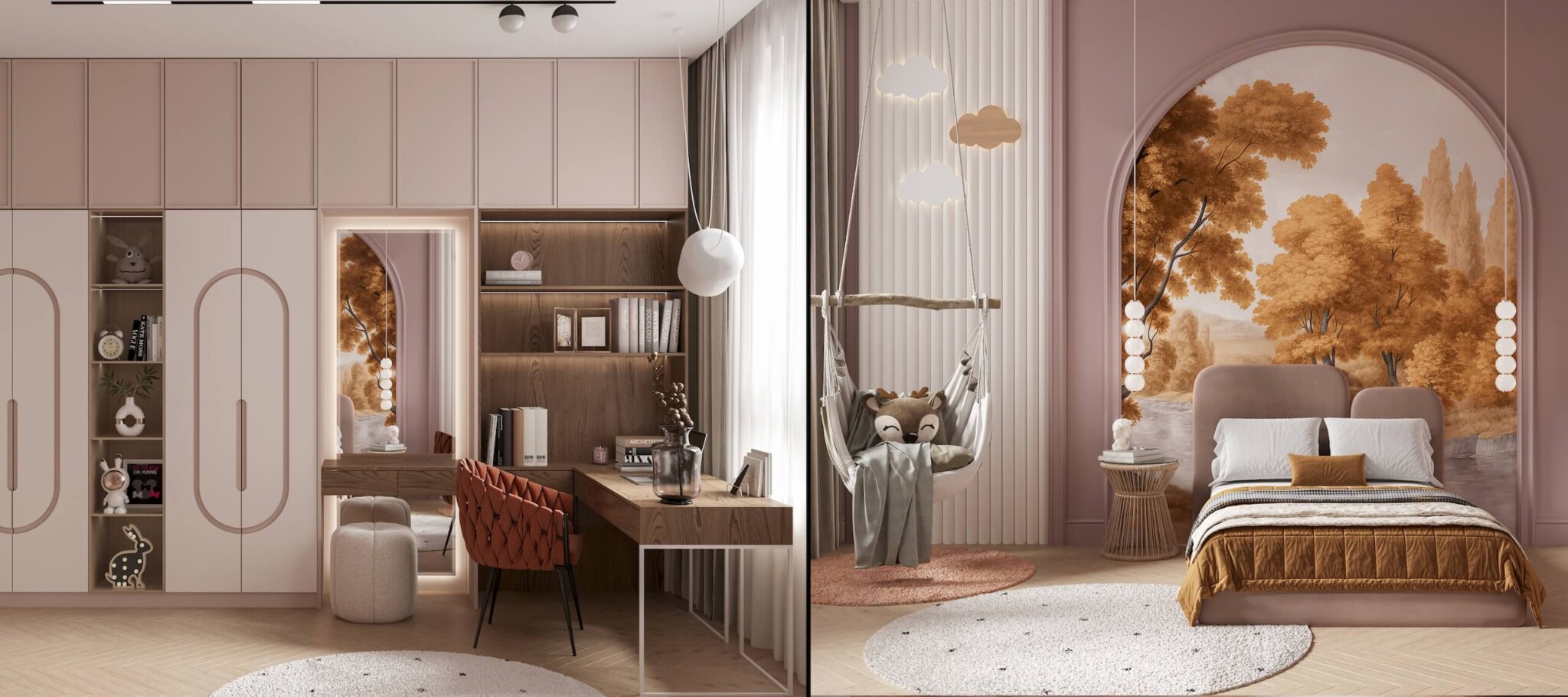 Комната в холодных тонах с южным окном